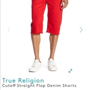Red True Religion shorts